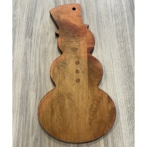 J.K. Adams Vermont Wooden Snowman Cutting Board 14" Christmas Serving Board